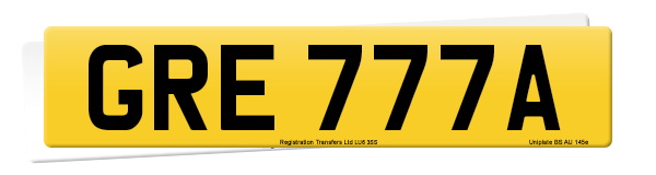 Registration number GRE 777A